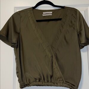 URBAN OUTFITTERS Olive Green Women's Top